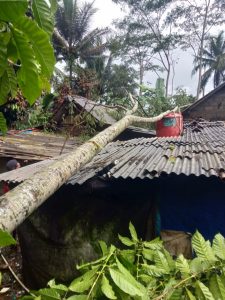 SATU KELUARGA DI PUNGGELAN LARI BERHAMBURAN MENYELAMATKAN DIRI