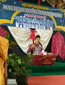 SMPN 1 Batu Kebayan, Kecamatan Batu Ketulis, Gelar Peringatan Maulid Nabi SAW Kamis13-10-2022