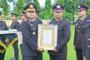 Kapolres OKU Selatan Memperingati Hari Sumpah Pemuda, Dan 40 Personil Polres OKU Selatan Terima Penghargaan
