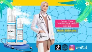 Facial Foam Niaciamide drvit, Buat Kulit Cerah, Halus dan Lembut