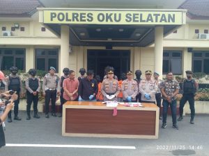 Polres OKU Selatan Gelar Press Release Tindak Pidana kekerasan Hingga Merenggut Nyawa, Berikut Keterangannya
