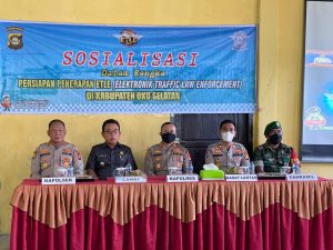 Polres OKU Selatan Laksanakan Kegiatan Sosialisasi Electronik Traffic Law Enforcement Di Kecamatan Buay Rawan