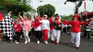 Dalam rangka memperingati Hari ibu ke 446 GOW Banjarnegara Gelar Senam Bersama