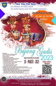 Kadin Pariwisata Jos Akherman.,S.STP., Melaksanakan Kegiatan Pemilihan Bujang Gadis Kabupaten OKU Selatan Tahun 2023