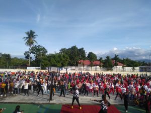 Meskipun Keterbatasan Kupon Dan Sulit Didapatkan Masyarakat Antusias Mengikuti Jalan Sehat dan Senam Sehat