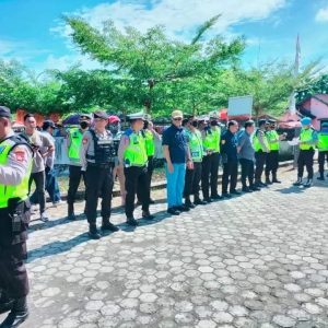 Kapolres OKU Selatan Kerahkan 120 Personel Untuk melakukan pengamanan di lokasi Kegiatan Hiburan Rakyat Dalam Rangka HUT OKU Selatan Ke 19