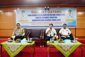 Hadapi Pilkades Serentak Tahun 2023.Dinas PMPD Oku Selatan Gelar Sosialisasi Panitia Pemilihan Kepala Desa Serentak