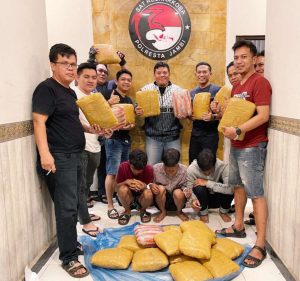Kembali Satnarkoba Polresta Jambi berhasil menggagalkan peredaran narkotika jenis ganja seberat 24,5 Kg