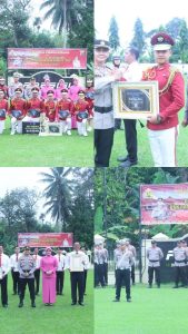 Kapolres oku selatan Berikan Penghargaan Kepada Personel SAT Resnarkoba Dan Patroli Keamanan Sekolah (PKS) Polres OKU Selatan