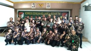 Kodim 0505/JT Gelar Komsos Dengan Keluarga Besar TNI Satukan Persepsi Guna Keutuhan NKRI