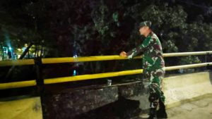Meski Tujuh Wilayah Nihil Genangan Air, Babinsa 05/KJ Terus Kembali Cek Debit Air Sungai