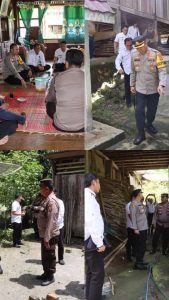 Kapolres OKU Selatan Berkunjung Ke Desa Sukajadi Dalam Rangka Pengecekkan Rumah Tempat Tinggal BKO Brimob