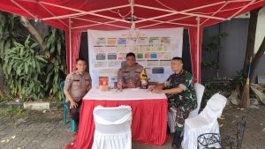 Babinsa Koramil 05/KJ Bersama Anggota Polsek Kebon Jeruk Giat Pengamanan Pos Pam Mudik Lebaran