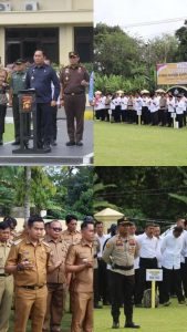 Penandatanganan Pakta Integritas Deklarasi Damai Pilkades Serentak Dilaksanakan Di Lapangan Polres OKU Selatan