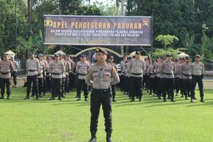 Polres OKU Selatan Menggelar Kesiapan Pengamanan PAM TPS Pilkades Serentak 2023