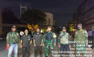 Cegah Tawuran Dan Balap Liar, Babinsa Koramil 05/KJ Kodim 0503/JB Gelar Patroli Malam