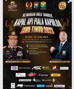 Polda Jatim Gelar Kejurprov Bulutangkis Kapolda CUP II 2023 di GOR Bulutangkis Sudirman Surabaya
