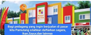 Ayo Ramaikan, Silahkan Pesen Lapak” Pasar Kita” Pamulang Gratisss