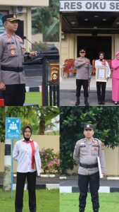 Kapolres Pimpin Upacara Pemberian Penghargaan Kepada Personel Polres OKUS Yang Berprestasi