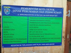 Proyek Kantor Lurah Mampang Depok Gunakan Dana APBD Rp 4,6 Miliar Sedang Dikerjakan Tahap KonstruksiPelaksana dan Pengawas Proyek Tak Ada Ditempat