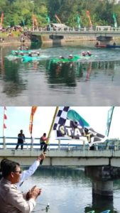 Sekda OKU Selatan Membuka Langsung Lomba Perahu Cadik Dalam Pelaksanaan Event Festival Danau Ranau XXIII Tahun 2023