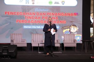 Bupati Sleman Buka Talkshow Pencegahan Tindak Pidana perdagangan Orang.