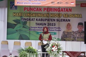 Peringati Hari Lingkungan Hidup Sedunia Bupati Sleman, Menghimbau Kurangi Pakai Kantong Plastik.