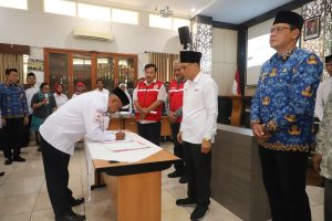 Wakil Bupati Sleman Menghadiri Pelantikan Pengurus PMI Tingkat Kecamatan.