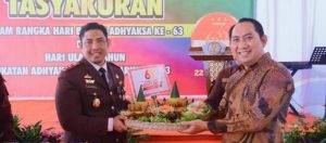 Bupati Oku Selatan Hadiri Tasyukuran Hari Bhakti Adhyaksa Di Kejaksaan Negeri Oku Selatan.
