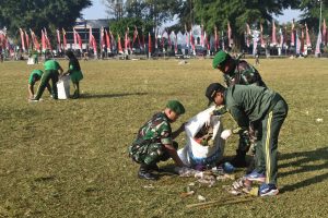 Kodim Wonosobo bersama Pasukan Oranye Sikat Habis Sampah