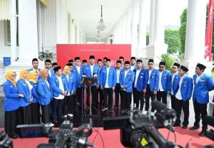 Presiden Joko Widodo Terima PB PMII di Istana Merdeka