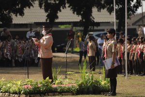 Bupati Sleman, Pimpin Apel Memperingati Hari Pramuka Ke 62 Tahun.