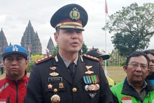 Puluhan Pengemudi Ojek Online Ikuti HUT RI Ke 78 Bersama Dirlantas Polda DIY.
