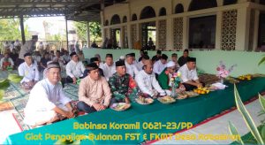 Babinsa Koramil 0621-23/PP Pelda Amirudin Saragih Mewakili Danramil Hadiri Pengajian Rutin Bulanan di Desa Kabasiran