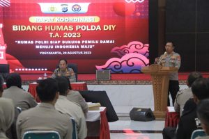 Waka Polda DIY, Buka Rapat koordinasi Jelang Pemilu 2024.