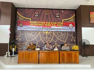 Kegiatan Supervisi Penelitian STIK PTIK lemdiklat Polri TA 2023 di Polres Tebo