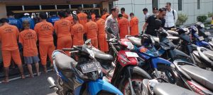 Polda DIY Berhasil Menangkap 29 Orang Tersangka Dan Menyita 21 Kendaraan Sepeda Motor.