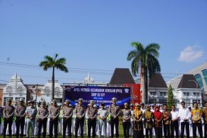Direktorat Lalulintas Polda DIY, Gelar Apel Patroli Keamanan Sekolah SMP Se DIY.