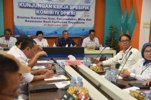 Terima Kunjungan Komisi IV DPR RI, Wakil Bupati Sleman Jelaskan Langkah Pemkab Sleman Kembangkan Sektor Perikanan.