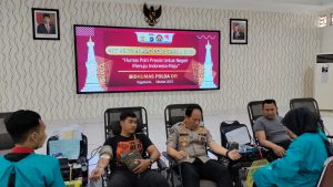 Memperingati 72 Tahun Humas Polri, Humas Polda DIY Adakan Aksi Donor Darah.