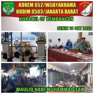 Babinsa Koramil 07/KB Sertu Moh Syawal Hadiri Giat Peringatan Maulid Nabi di Wilayah Binaan
