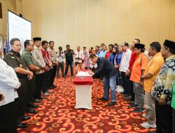Suksesksn Pemilu Damai, Pemkab Sleman Deklarasikan Pemilu Damai.