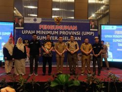 Sah, UMP Sumsel 2024 Menjadi Rp. 3.456.874
