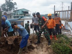 Longsor Terjang Masjid, Kodim 0707/Wonosobo Bantu Evakuasi