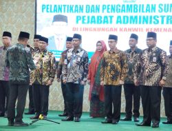 Lantik 10 Pejabat Administrator, Kakanwil  Laksanakan Tugas Dengan Baik