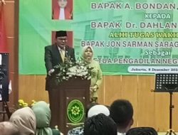 Dr. Dahlan SH., MH. Telah Resmi Dilantik Menjadi Ketua Pengadilan Negeri Jakarta Barat