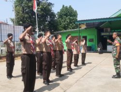 Sertu Mustaqim Tampil Sebagai Pemateri Dalam Giat Pramuka Sakawira Kartika Yang di Gelar Koramil 07/KB