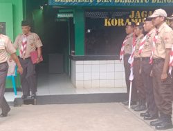 Danramil 07/KB Mayor Kav Dwi Joko Purnomo Pimpin Apel Penerimaan Anggota dan Dewan Saka Wira Kartika Koramil 07/KB