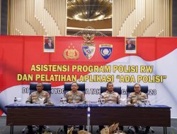 Polda DIY Mendapat Asistensi Atas Program Polisi RW dan Pelatihan Aplikasi ada Polisi dari Korbinmas Baharkam Polri.