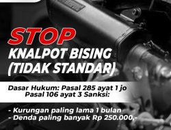 Selama 1 Minggu Polres Bantul, Sita 164 Knalpot Brong.